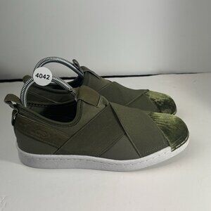 Adidas Superstar Womens Size 6 Green Slip On Sneakers BZ0647